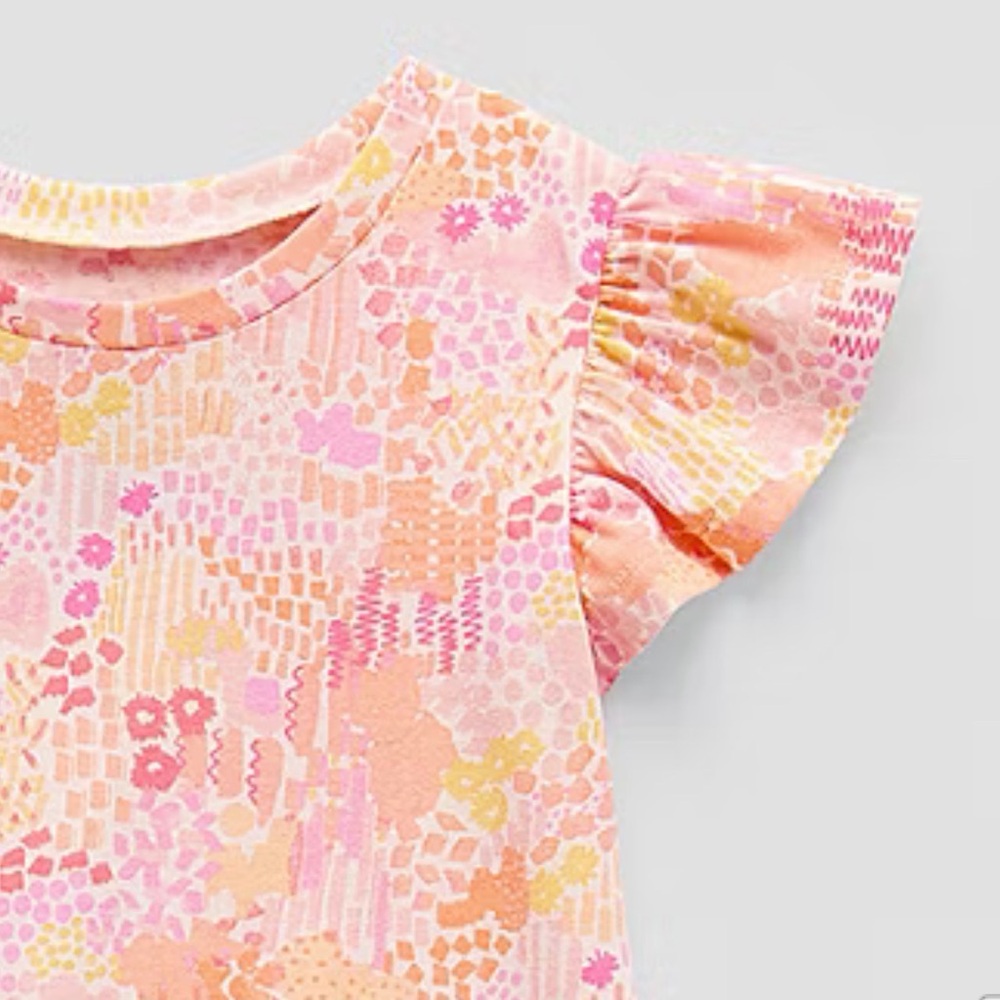 Okie Dokie Pink and Orange Short Sleeve Tee - Picture 3 of 3